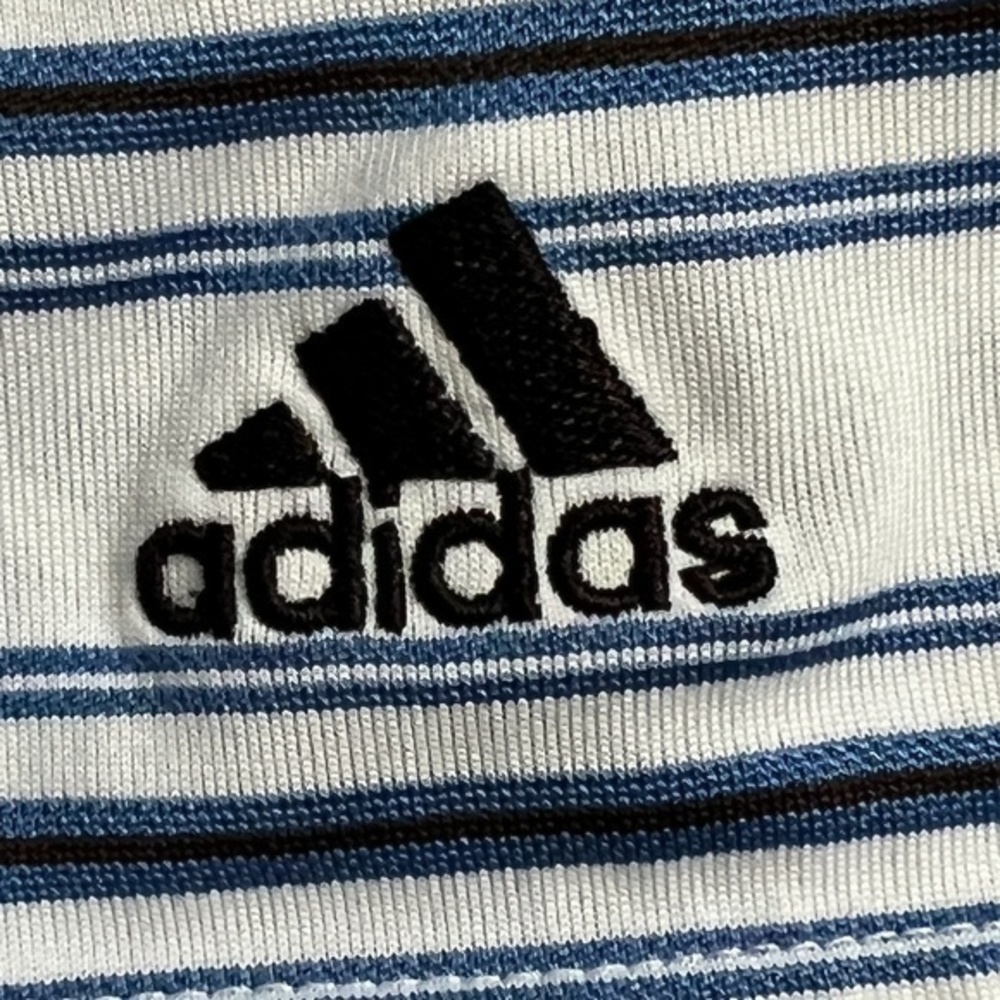 Adidas Men’s Striped Polo Shirt Sz. L - Picture 5 of 12